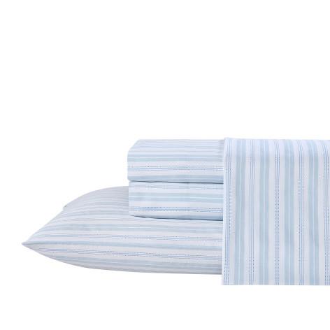 Fern Blue and White Stripe Sheet Set - Laura Ashley