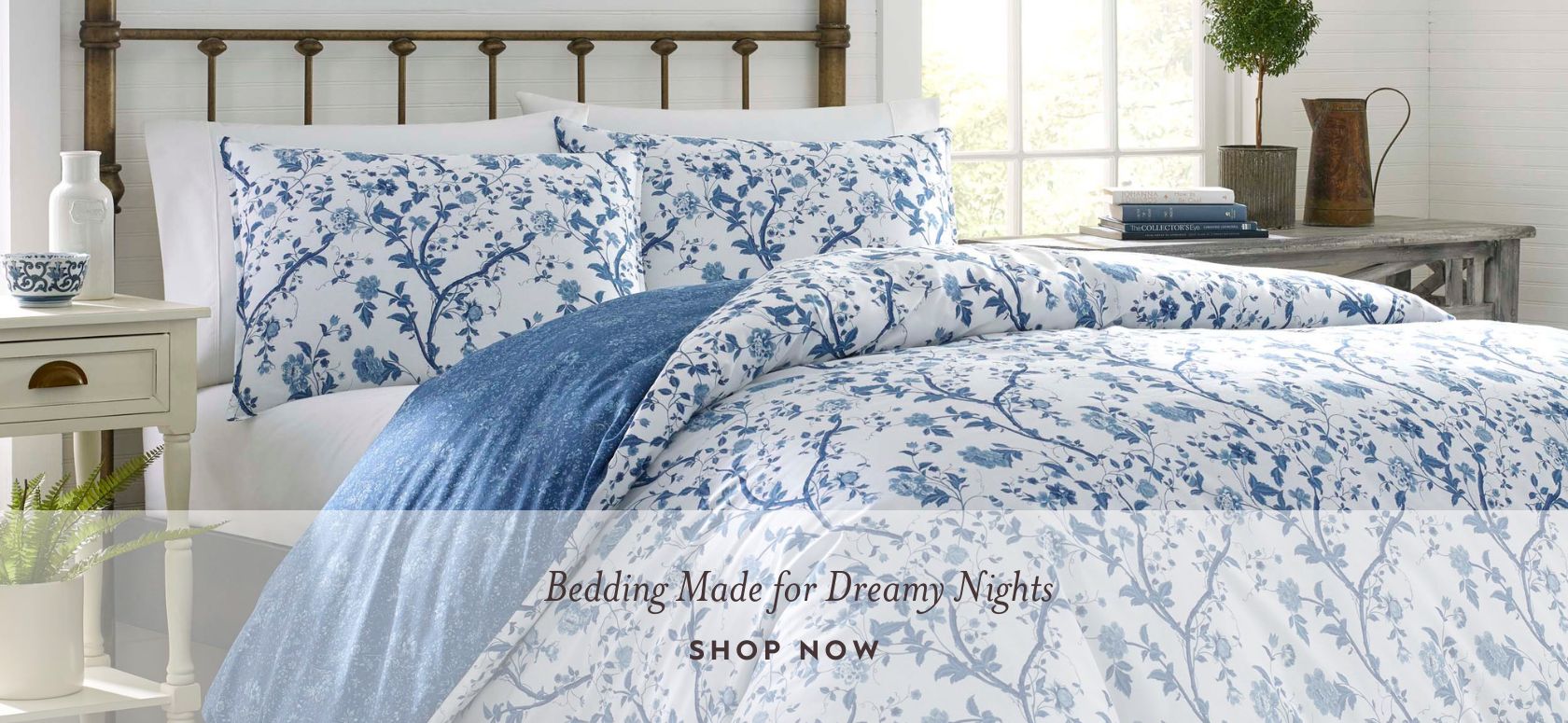 Elise Comforter Set on bed in bedroom