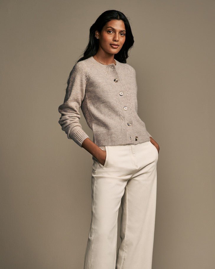 Mole Knitted Cable Button Down Cardigan