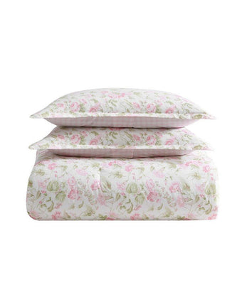 Morning Gloria Cotton Pink Comforter Set product shot on white background