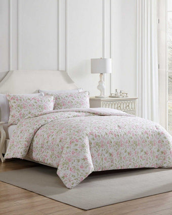 Morning Gloria Cotton Pink Comforter Set