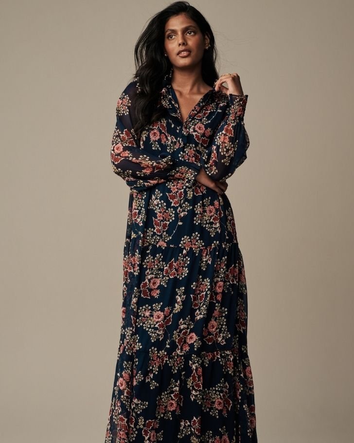 Chiffon ruffle dress deals