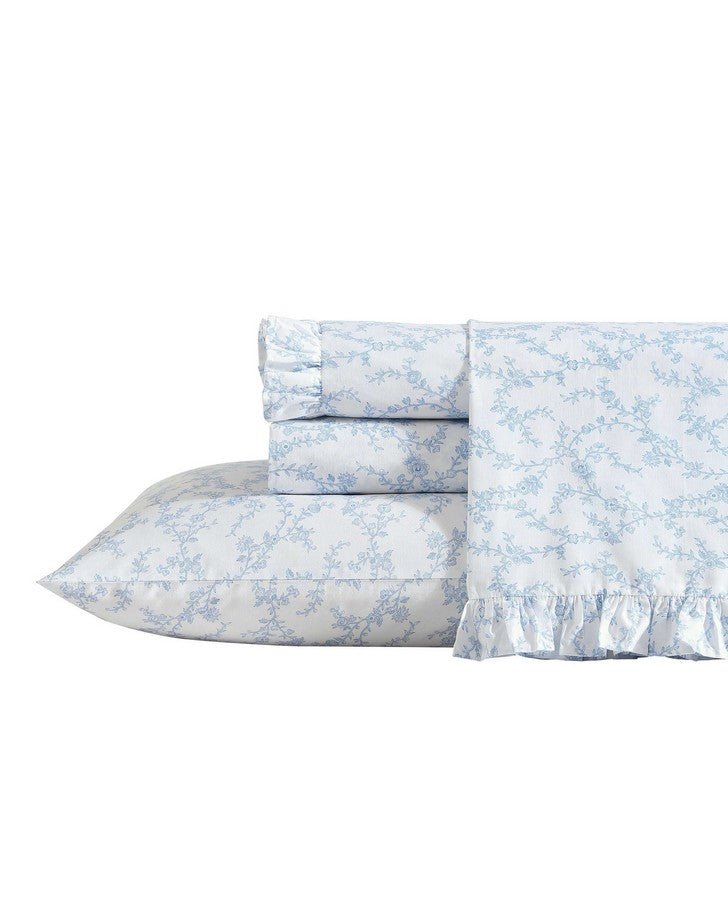 Blue and White Sheet Set