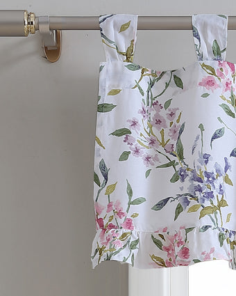 Meadow Breeze Purple Tab Top Window Valance Closeup