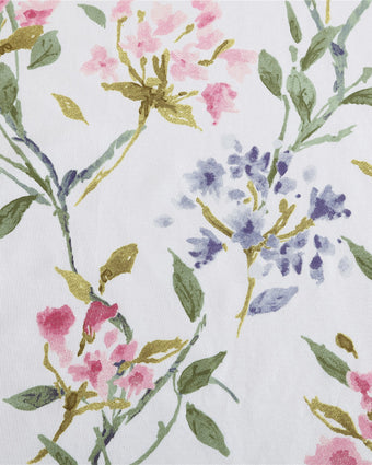 Meadow Breeze Purple Tab Top Window Valance Closeup Print