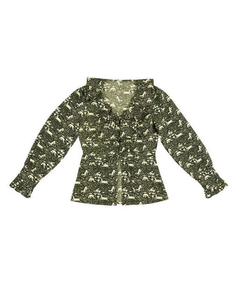 Abercastle Nia Blouse - Front view of blouse on white background
