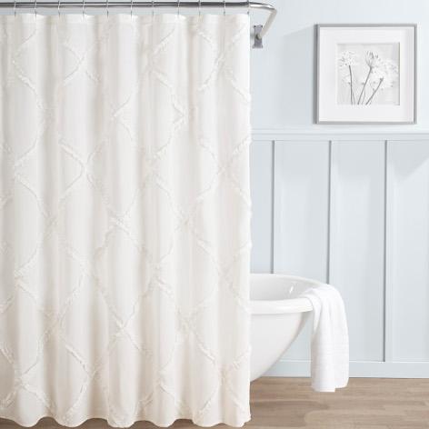 Adelina White Shower Curtain - Laura Ashley