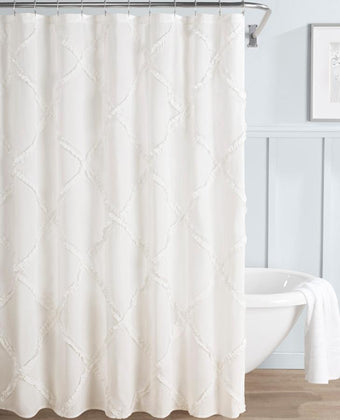 Adelina White Shower Curtain - Laura Ashley