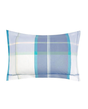 Aldridge Check Bluebell Blue Pillowcase - Laura Ashley