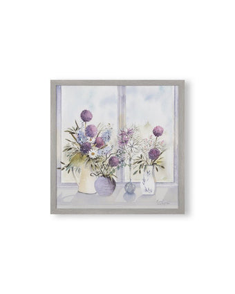 Allium Blooms Framed Print Wall Art - Full view