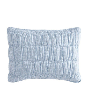 Amalia Microfiber Blue Quilt Set Front view of sham