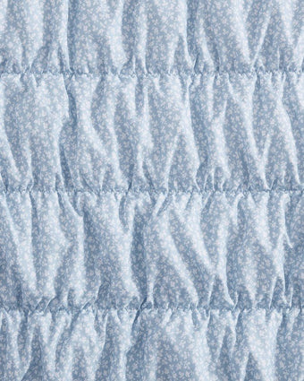 Amalia Microfiber Blue Quilt Set Close up view of quilt