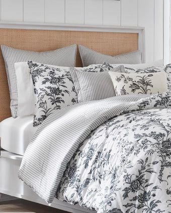 Amberley Charcoal Comforter Bonus Set - Laura Ashley
