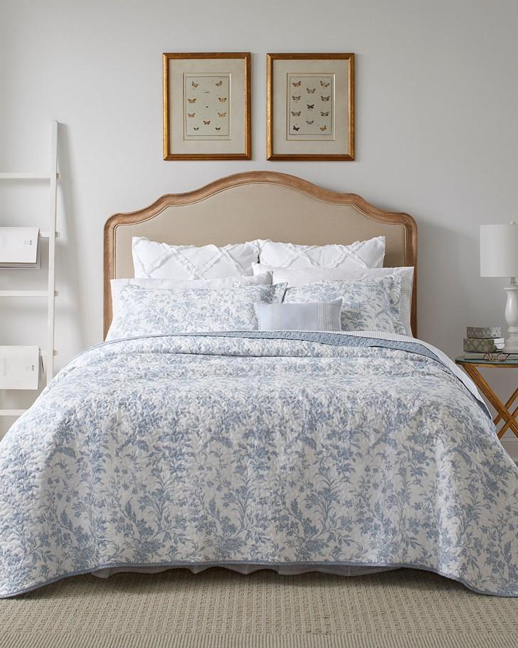 Amberley Soft Blue Quilt Set - Laura Ashley