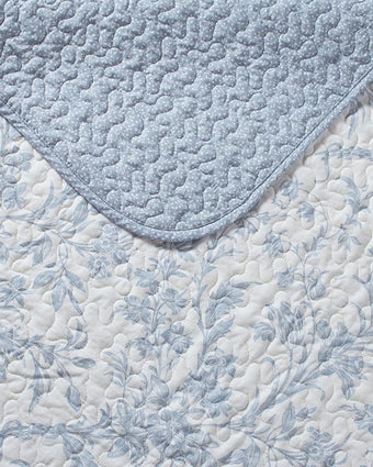 Amberley Soft Blue Quilt Set - Laura Ashley
