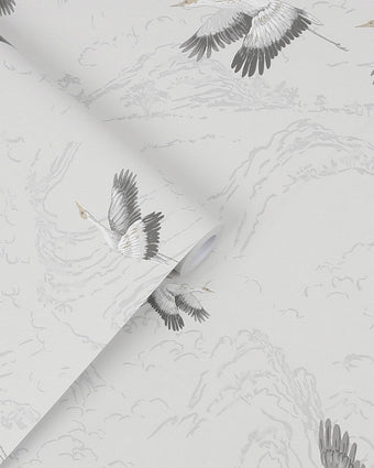 Animalia Silver Wallpaper Sample - Laura Ashley