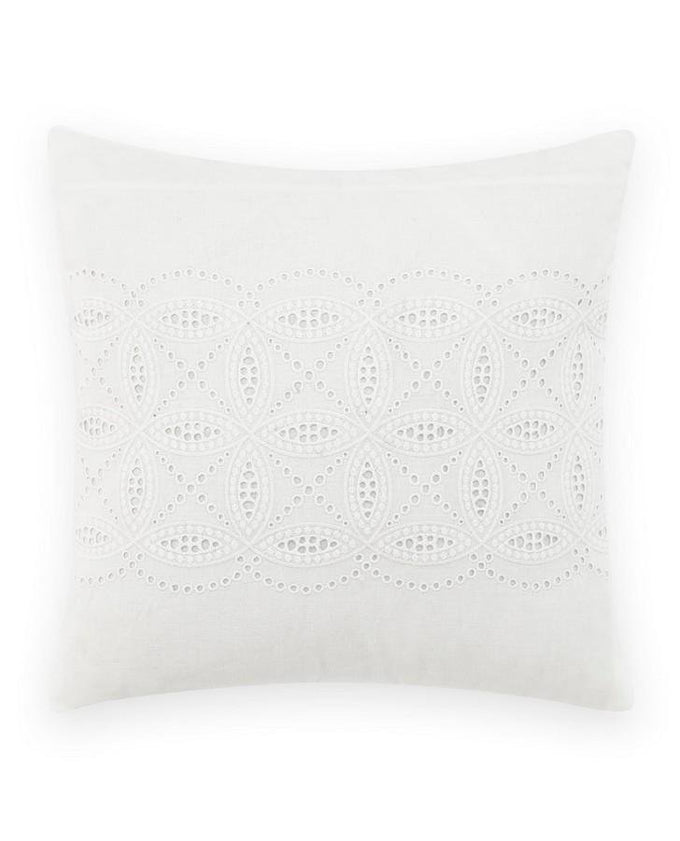White eyelet throw pillows 2025