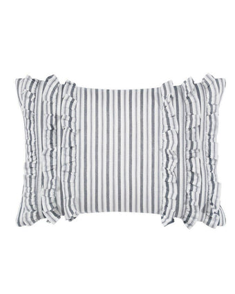 Annalise Floral Grey Duvet Cover Bonus Set - View of decorative pillow
