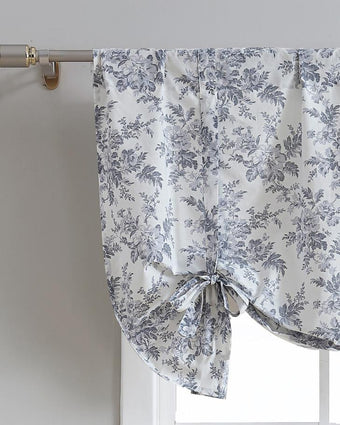 Annalise Floral Grey Tie Up Valance - Laura Ashley