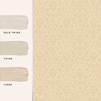 Annecy Linen Wallpaper - View of coordinating paint colors