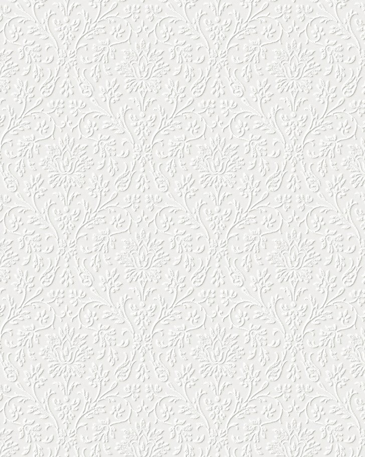 Annecy Paintable White Wallpaper - Laura Ashley