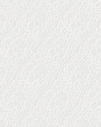 Annecy Paintable White Wallpaper Sample - Laura Ashley