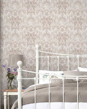 Apolline Dove Grey Wallpaper - Wallpaper on a wall