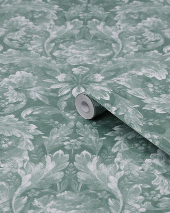 Apolline Jade Green Wallpaper - View of roll of wallpaper