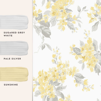 Apple Blossom Sunshine Wallpaper - View of coordinating paint colors
