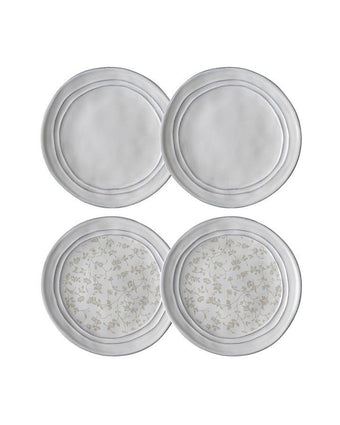Artisan Set of 4 Appetizer Plates front view of 4 plates