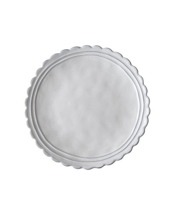 Artisan Set of 4 Scalloped Salad Plates close up view of plain plate