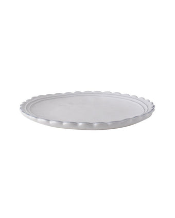 Artisan Set of 4 Scalloped Salad Plates side view of plain plate