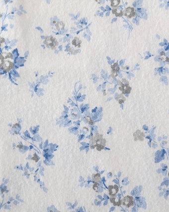 Audrey Grey Cotton Flannel Sheet Set close up view of sheet