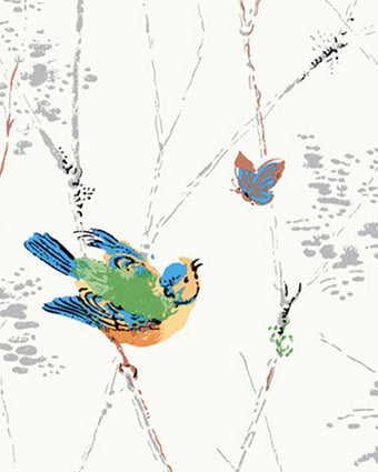 Aviary Natural Wallpaper - Close up view of wallpaper