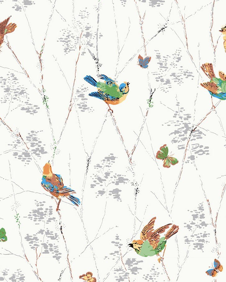 Aviary Natural Wallpaper Sample - Close up view of wallpaper