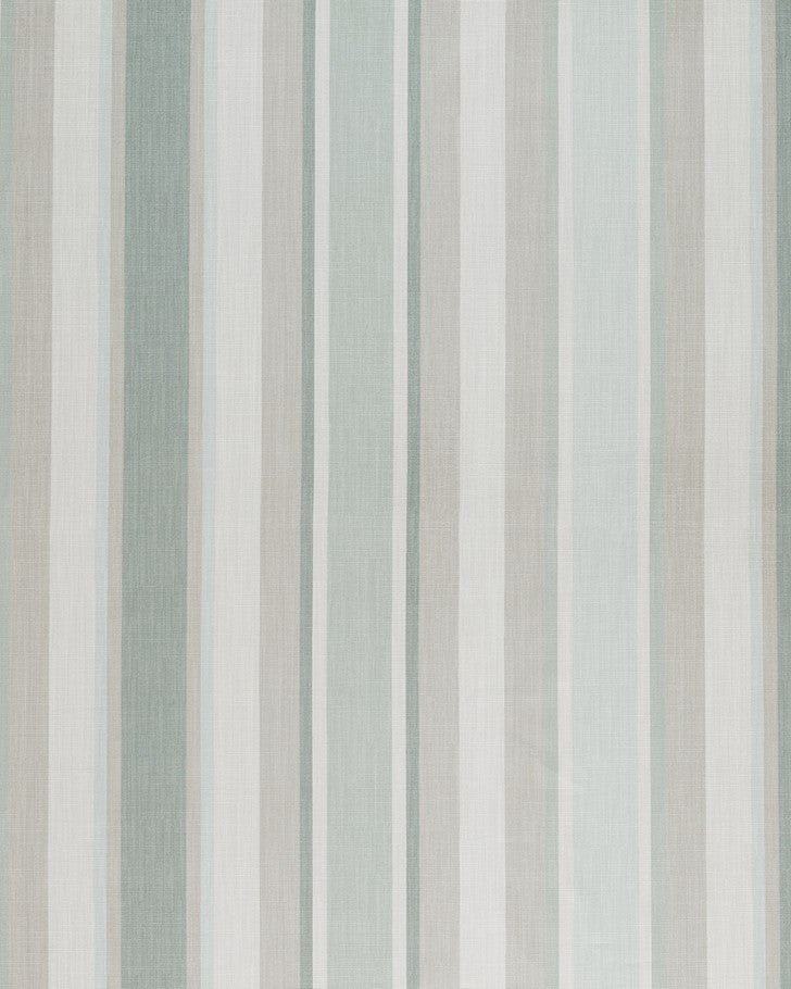 Awning Stripe Smoke Green Fabric - Laura Ashley