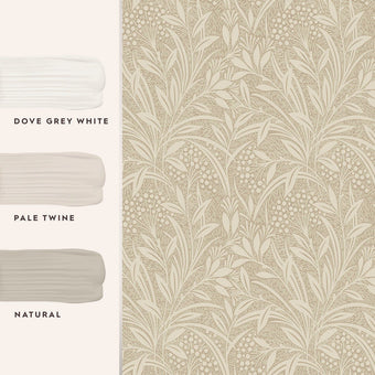 Barley Natural Wallpaper - View of coordinating paint colors