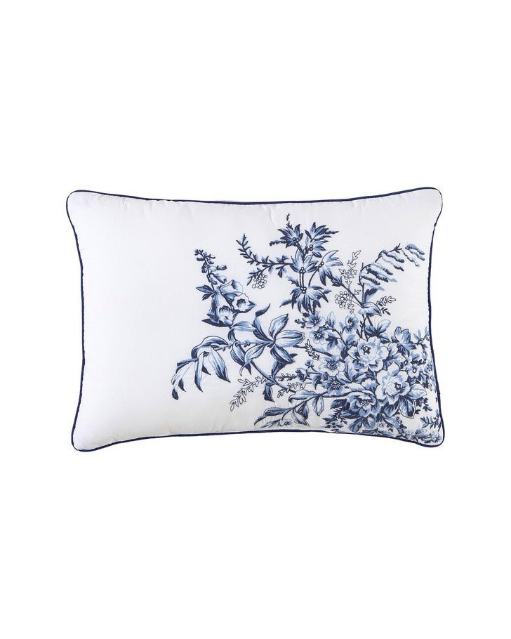 Bedford Blue 14X20 Decorative Pillow - Front view of pillow