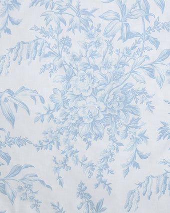 Bedford Blue Comforter Set  Close up view of floral print
