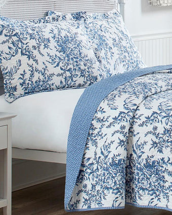 Bedford Blue Quilt Set - Laura Ashley