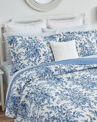 Bedford Blue Quilt Set - Laura Ashley