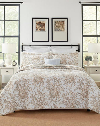 Bedford Mocha Quilt Set - Laura Ashley