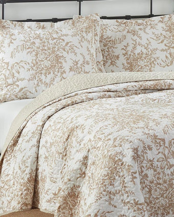 Bedford Mocha Quilt Set - Laura Ashley