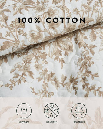 Bedford Mocha Quilt Set - Laura Ashley