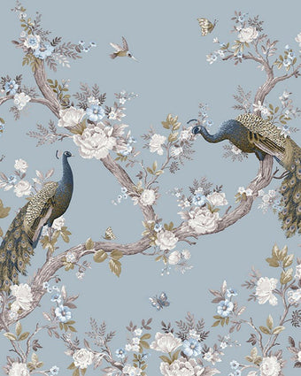 Belevdere Pale Seaspray Mural - Laura Ashley