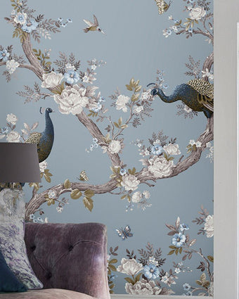 Belevdere Pale Seaspray Mural - Laura Ashley