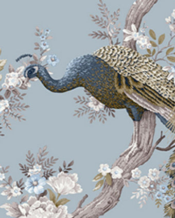 Belevdere Pale Seaspray Mural - Laura Ashley