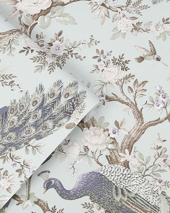 Belvedere Duck Egg Wallpaper - View of wallpaper roll