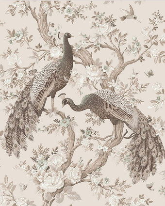 Belvedere Soft Truffle Wallpaper Sample - Laura Ashley