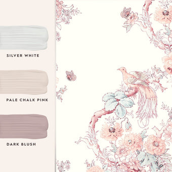Birtle Blush Mural - View of coordinating paint colors